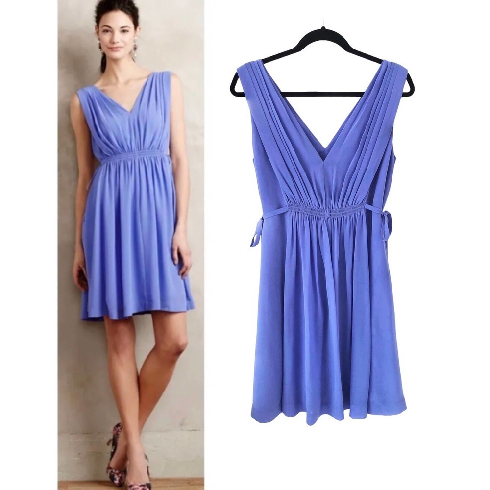 HD in Paris Periwinkle Empire Waist Sleeveless Lavender Purple Dress Size 6​​​